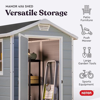 Manor 4x6 Resin Outdoor Storage Shed Kit
