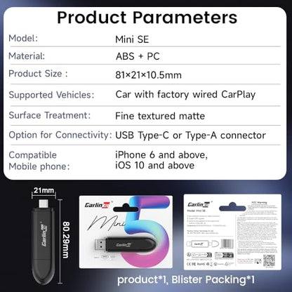 CarPlay Wireless Adapter MiNi SE 2026