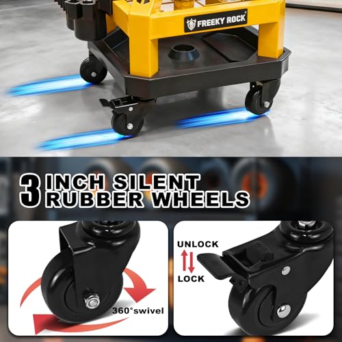 Rolling Shop Stool with Wheels