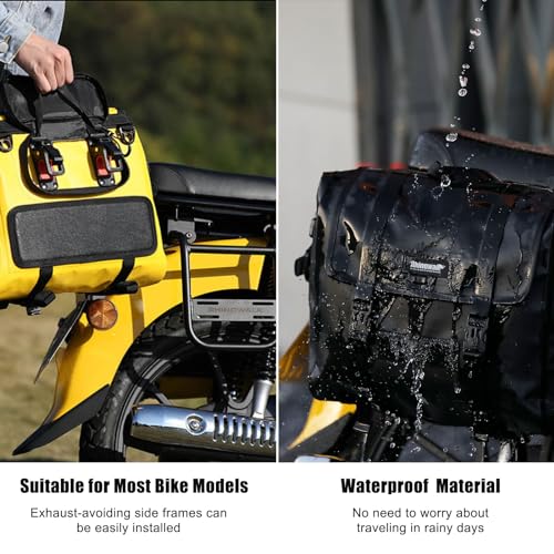 Motorcycle Saddlebags 15L Saddle Bags Motorcycles Single Side Pannier Bag Waterproof Motorcycle Tail Bag Portable Multifunctional Shoulder Bag
