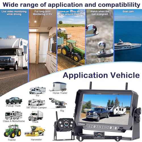 HD 1080P 7 inch RV Wireless Backup Camera