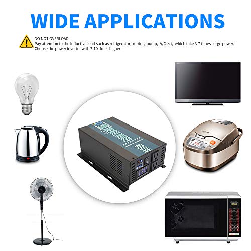 Full Power Full Power Endurable Led Display 800W Pure Sine Wave Solar Inverter 12Vdc to 120Vac