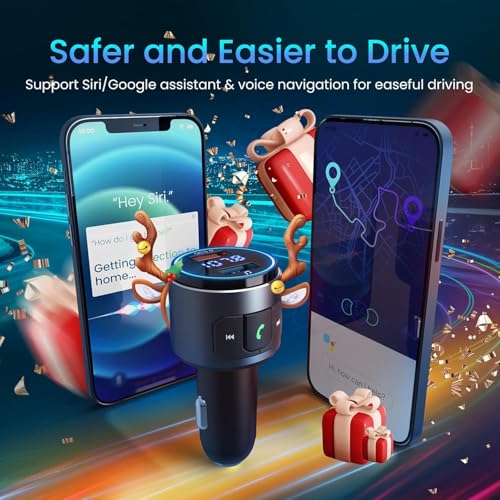 Upgraded V5.3 FM Bluetooth Transmitter