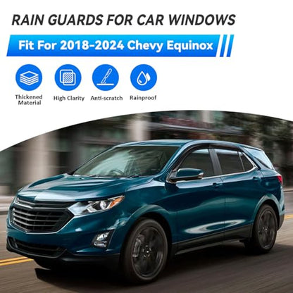 4pcs Window Visors Rain Guards for 2018