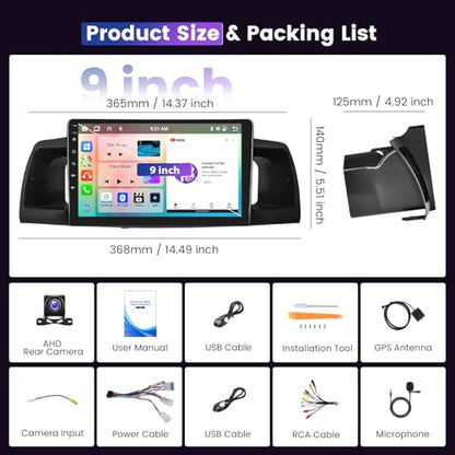 8 Core 4G+64G 5GWiFi Car Stereo Radio for Toyota Corolla EX 2007