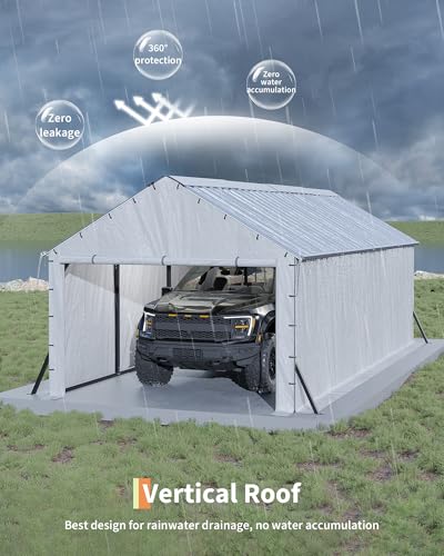 11'x20'x9' Vertical Roof Metal Carport