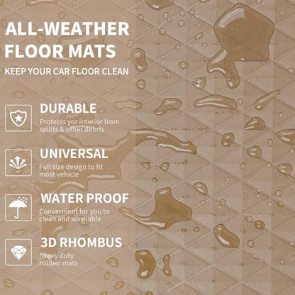 Beige Rubber Car Mats