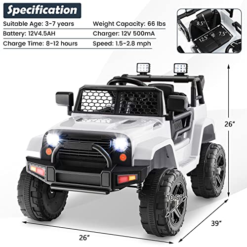 Ride on Car 12V Battery Powered Truck Vehicle with Remote Control