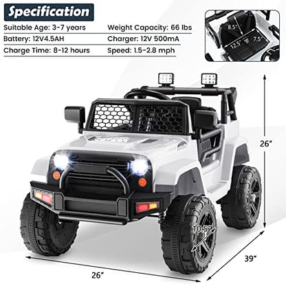 Ride on Car 12V Battery Powered Truck Vehicle with Remote Control
