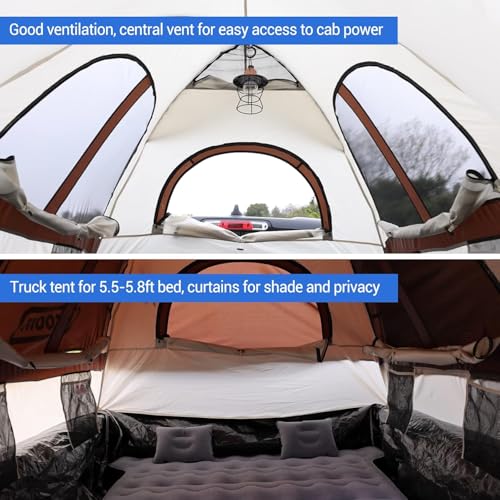 Truck Tent Waterproof Double Layer for 5.5
