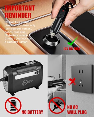 R8 Tire Inflator Portable Air Compressor
