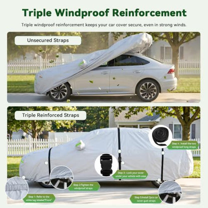 6 Layers Premium SUV Car Cover Waterproof All Weather Weatherproof UV Sun Protection Snow Dust Storm Resistant Outdoor Exterior Custom Form