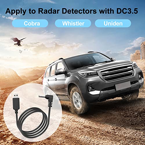 USB to DC3.5 Radar Detector Cable 6.6ft for Escort