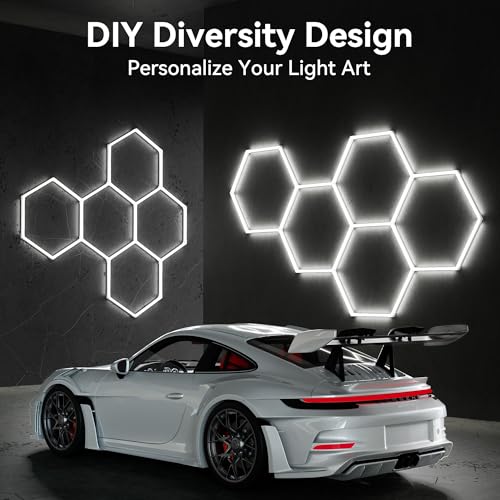 14 Hexagon LED Garage Light 6500K