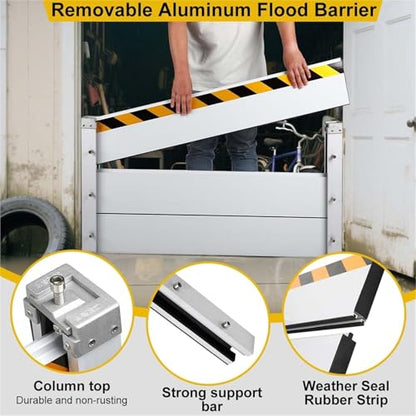 Reusable Heavy Duty Aluminum Flood Barriers for Home Exterior