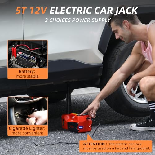 Electric Car Jack Kit 5 Ton 12V Hydraulic