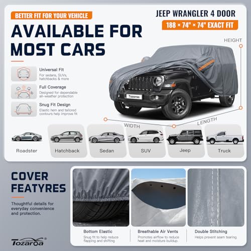 Jeep Wrangler 4 Door Cover Waterproof All