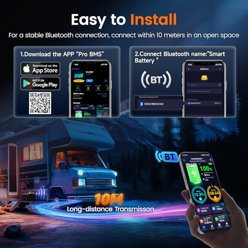 BM1000 Bluetooth Battery Monitor with 400A Smart Shunt