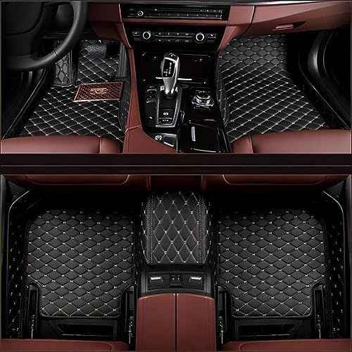 MAEVEN Customized Leather car Floor mats Suitable for 99% of car Models All-Weather Protection Waterproof Anti Slip Men's Women's car Liners (Black 1)