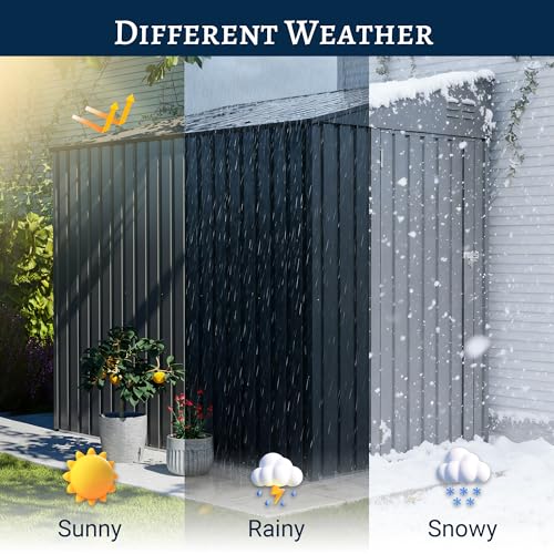 4x7 FT Outdoor Storage Shed Lean to Shed