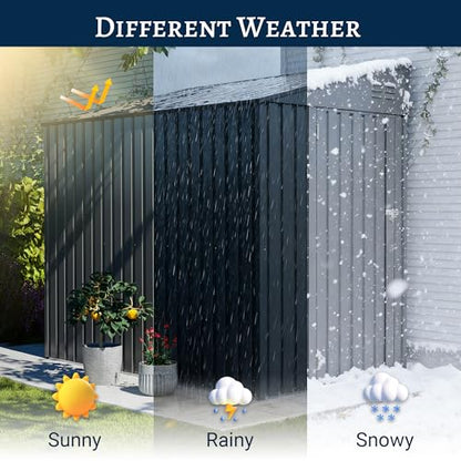 4x7 FT Outdoor Storage Shed Lean to Shed