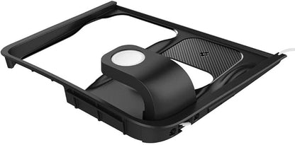 Spigen 3-in-1 Organizer Mount for Tesla Model Y 2021-24 & Model 3 2021-23 (Watch Charger Not Included) - Uses Tesla Wireless Charging Pad - Charge iPhone, AirPods, Apple Watch