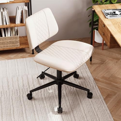Modern Armless Office Chair with Wheels