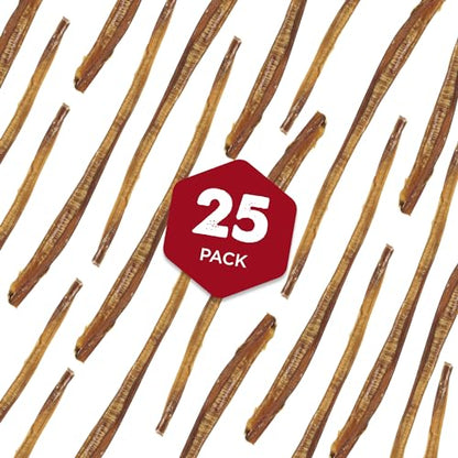 12 Inch Bully Sticks for Dogs (25 Count)