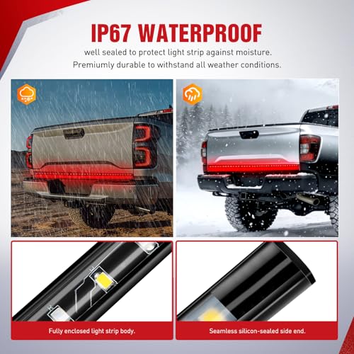 48” 49” LED Tailgate Light Strip 90 LED Red