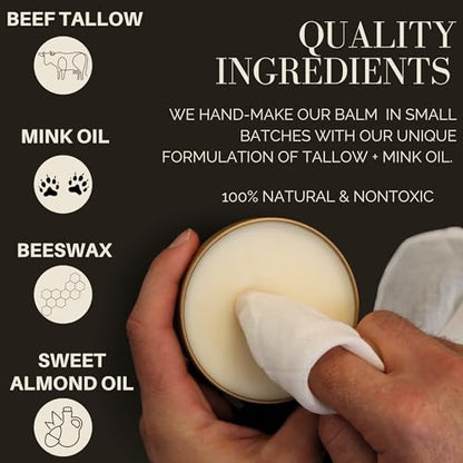 All Natural Leather Conditioner Balm (4 Fl Oz)