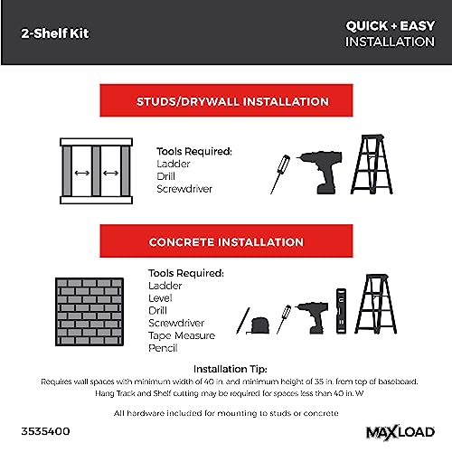 Heavy Duty Wall Shelf Kit for Garage