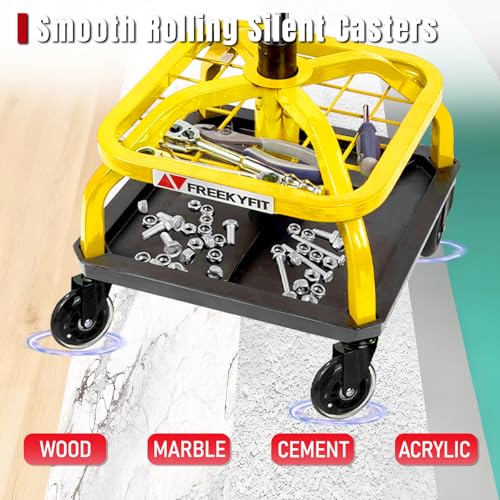 Rolling Shop Stool with Wheels