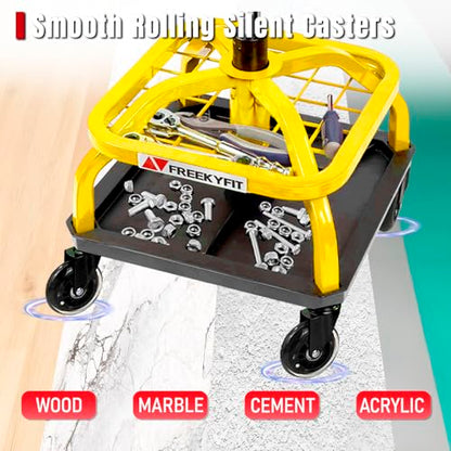 Rolling Shop Stool with Wheels