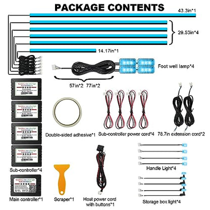 Acrylic Interior Car LED Strip Light (18 Count)