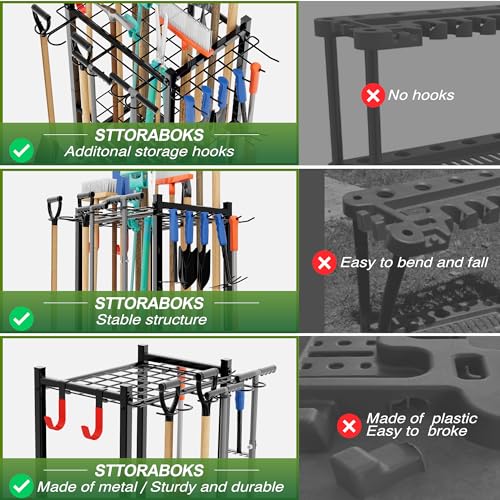 Garden Tool Organizer Rack Up to 50 Tools