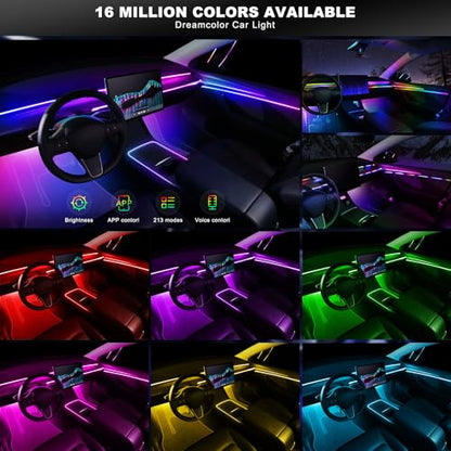 Dreamcolor Acrylic Interior Car LED Strip Light with Wireless APP