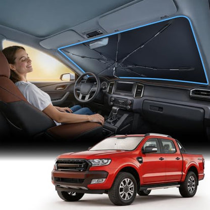 Vinyl Coating Heat Shield] Windshield Sun Shade Umbrella Custom for Ranger