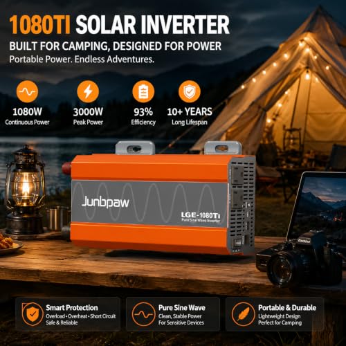 1080W Pure Sine Wave Power Inverter 12V to 110