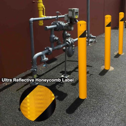 46" High Pour in Place Steel Bollard Post with Removable Cap