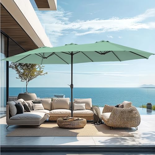 15ft Large Outdoor Patio Umbrella with Base Included