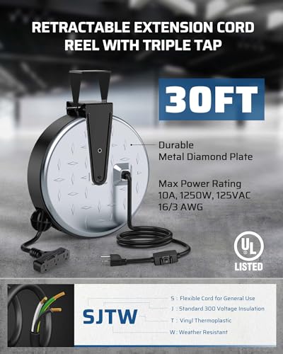 Retractable Extension Cord Reel