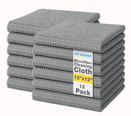 Waffle Weave Microfiber Cloths (12 Count)