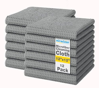 Waffle Weave Microfiber Cloths (12 Count)