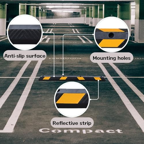 Heavy Duty Parking Curb Wheel Stop (2 Count)