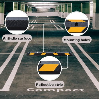 Heavy Duty Parking Curb Wheel Stop (2 Count)