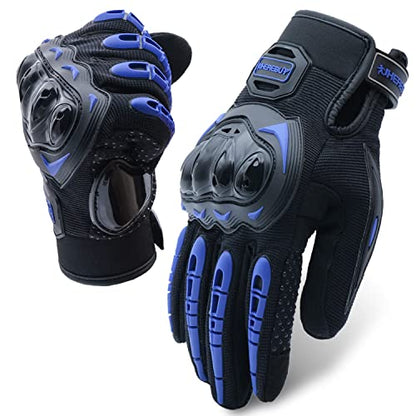 Motorcycle Gloves Touch Screen Full Finger Riding Gloves Knuckle Protection for Men and Women for Dirt Riding