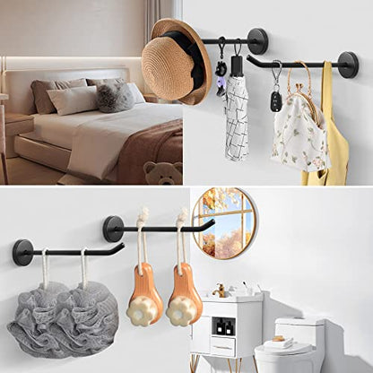 Coat Hooks Wall Mount Hooks for Hanging Hat Hurse Robe (6 Count)