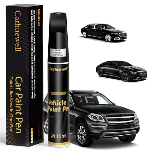 040/9040) Black/Jet Black Touch Up Paint Compatible with Mercedes-Benz, Exact Match Car Paint Pen Automotive Scratch Repair Remover Kit Quick & Easy Solution for Vehile Chips and Nicks