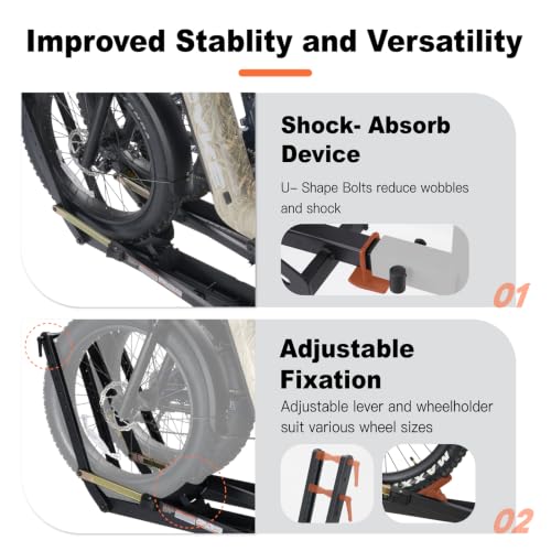 Ebike Racks for 2 Bikes Tow Hitch