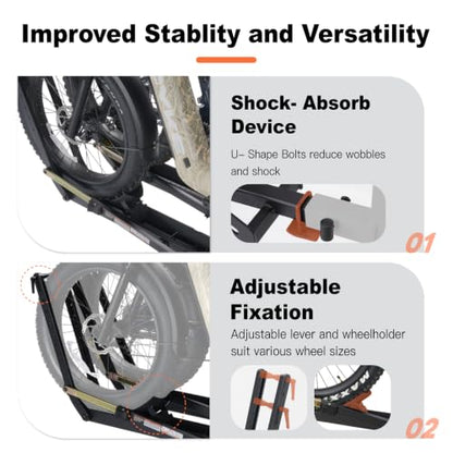 Ebike Racks for 2 Bikes Tow Hitch